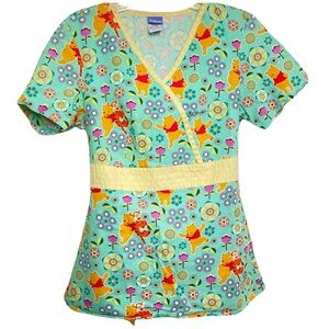 Winnie the Pooh Gently Used Scrub Top XS